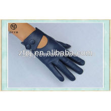 2014 Großhandel Damen navy blau Leder Handschuhe